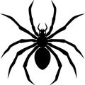 Silhouette Black Widow Spider Vector Illustration Royalty Free Stock Photo