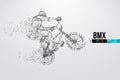 Silhouette of a BMX rider. Convenient organization of eps file. Vector illustration. Thanks for watching Royalty Free Stock Photo