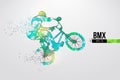 Silhouette of a BMX rider. Convenient organization of eps file. Vector illustration. Thanks for watching Royalty Free Stock Photo