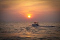 Silhouette Boat in the sea