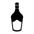 Silhouette bottle cream whiskey liqueur icon