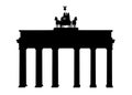 Silhouette of the Brandenburg Gate in Berlin