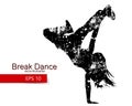 Silhouette of a break dancer