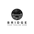 Silhouette bridge symbol