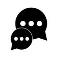 Silhouette bubble talk dialog chatting social media
