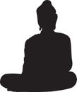 silhouette of a buddha Royalty Free Stock Photo