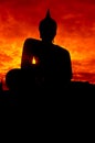 Silhouette Buddha image