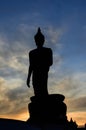 Silhouette Buddha statue