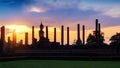 Silhouette of Buddha statue and Wat Mahathat Temple Royalty Free Stock Photo