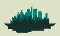 Silhouette of buildings vector