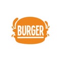 Silhouette of a burger. good for burger restaurant or any business related to burger
