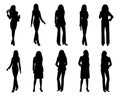 Silhouette Business woman vector design Royalty Free Stock Photo