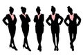 Silhouette of business woman