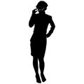 Silhouette of the business woman