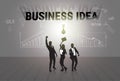 Silhouette Businesspeople Business Idea Brainstorm New Startup Development Royalty Free Stock Photo