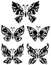 Silhouette butterfly collection