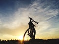 silhouette of bycicle Royalty Free Stock Photo