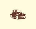 Silhouette Car vector design concept, Old Car, Classic Car logo template Royalty Free Stock Photo