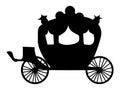 Silhouette of carriage Royalty Free Stock Photo