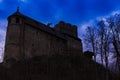 The silhouette of castle Gosting, Austria Royalty Free Stock Photo