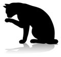 Silhouette Cat Pet Animal Royalty Free Stock Photo