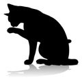 Silhouette Cat Pet Animal Royalty Free Stock Photo