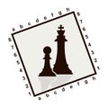 Silhouette of chess figures Royalty Free Stock Photo