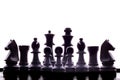 Silhouette of chess pieces