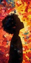 Silhouette of a child against a vibrant puzzle background, symbolizing the complexities of child psychology and Royalty Free Stock Photo