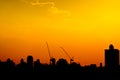 Silhouette of the city Royalty Free Stock Photo