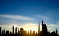 Silhouette of City Dubai skyline