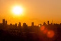 Silhouette City Sunset Urban landscape in Johannesburg South Africa