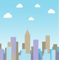 Silhouette cityscape illustration background Royalty Free Stock Photo