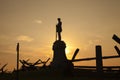 Silhouette of Civil War monument at Bloody Lane, Antietam Battle