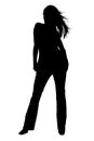 Silhouette With Clipping Path of Fashion Model