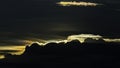 Silhouette of cloud with Iridescence sky