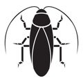 silhouette of cockroach. Vector illustration decorative design
