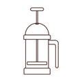 Silhouette coffee grinding jarra with crank Royalty Free Stock Photo