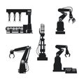 Silhouette collection mechanical robotic industrial equipment