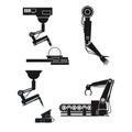 Silhouette collection robotic industrial equipment