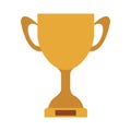 Silhouette colorful Trophy Cup with plate