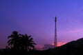 Silhouette communications Tower Royalty Free Stock Photo