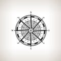 Silhouette compass rose on a light background