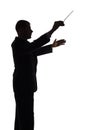 Silhouette of conductor