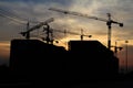 Silhouette of construction Royalty Free Stock Photo