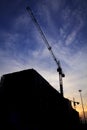 Silhouette of construction Royalty Free Stock Photo