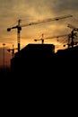 Silhouette of construction Royalty Free Stock Photo
