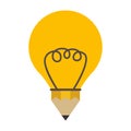 Silhouette contour bulb with pencil shape