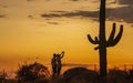 Couple taking Sunset Images in Arizona