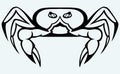 Silhouette crab Royalty Free Stock Photo